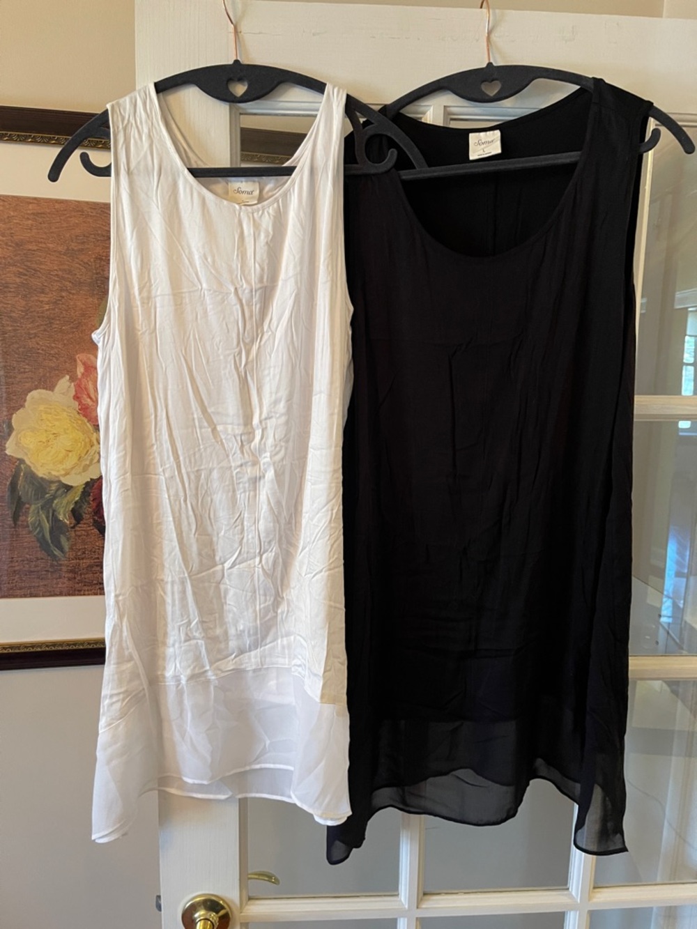 NWT & NWOT PAIR of Chiffon Sleeveless Tunics from SOMA